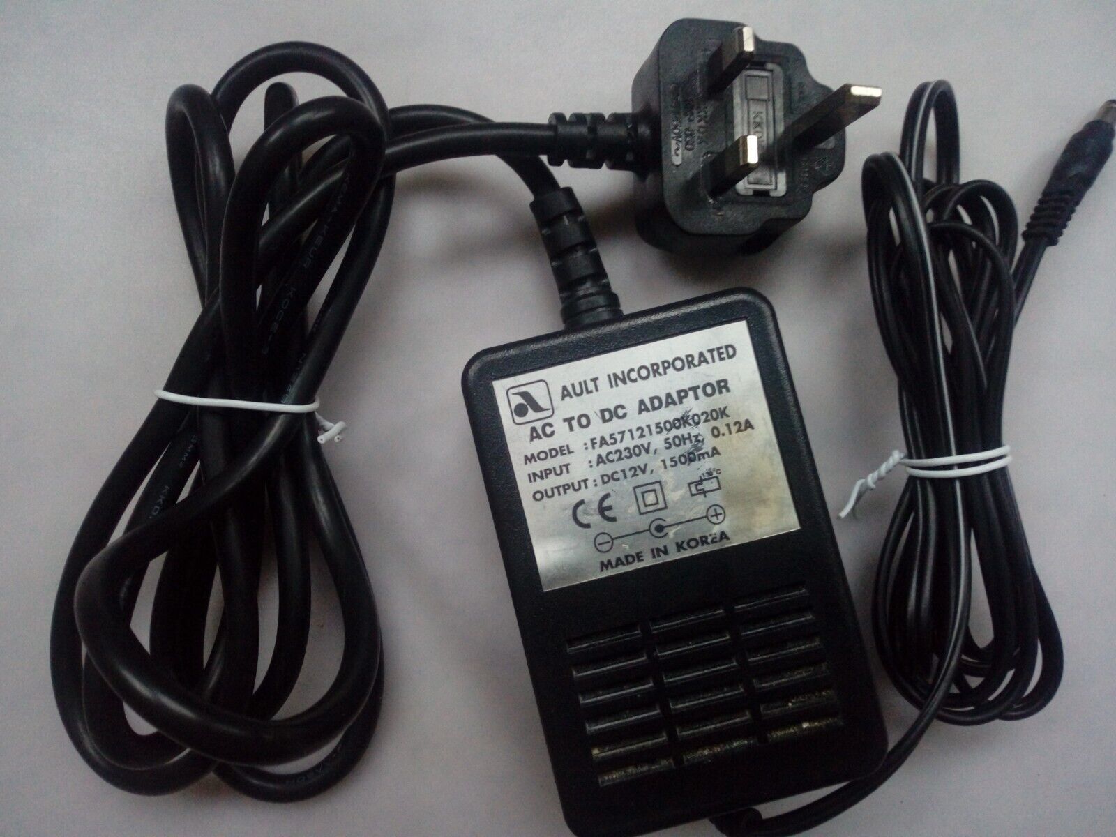 *Brand NEW* 12V 1500mA AC DC Adaptor Ault Incorporated FA57121500K020K POWER Supply